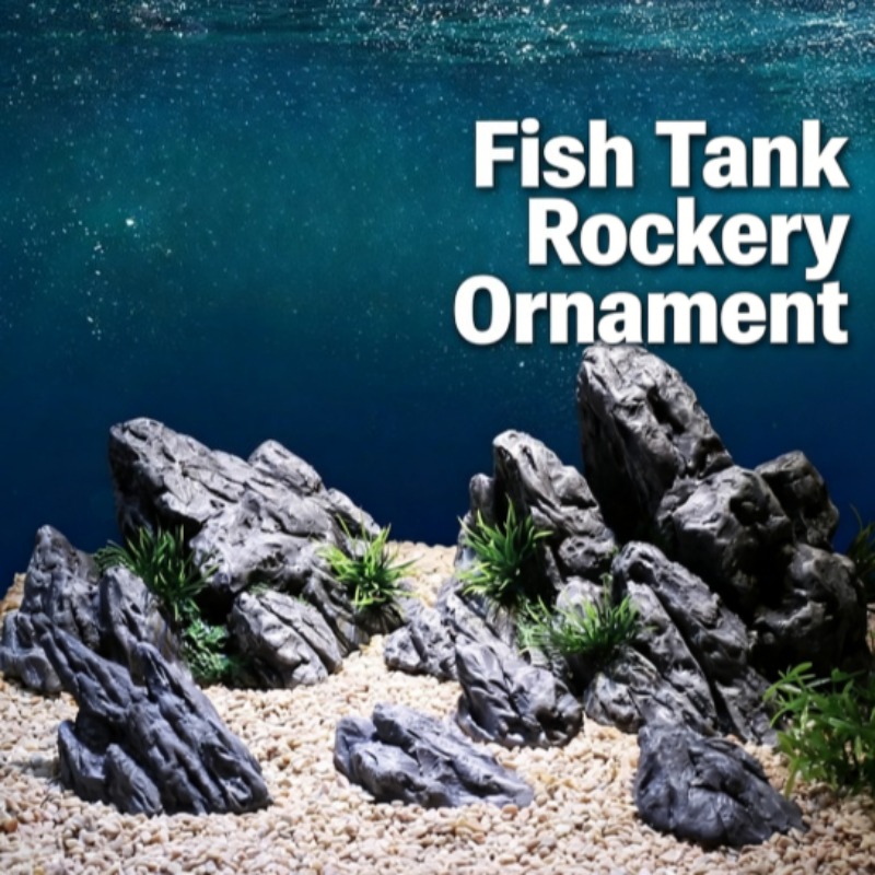 Aquarium Planted Tank Setup - Akvaryum Dekor Simülasyon Taş Döşeli Peyzaj