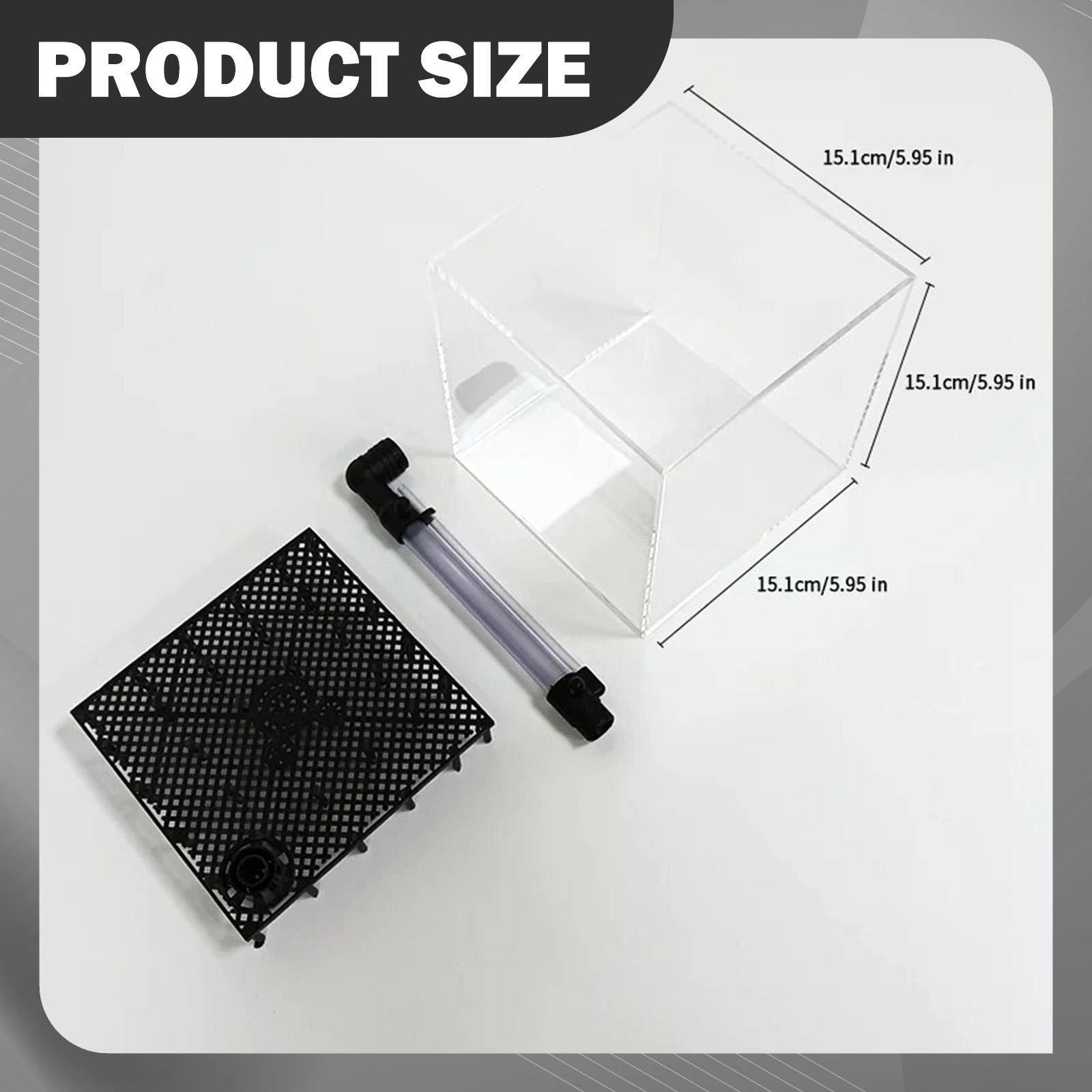 Aquarium Planted Tank Setup - Akvaryum Filtre Kutusu, Kare Şeklinde, Akrilik